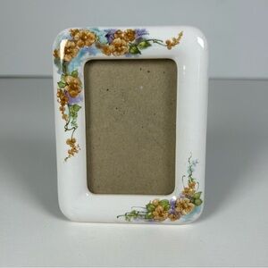 Porcelain Mini Picture Frame Terragrafics - Floral Design From 1987